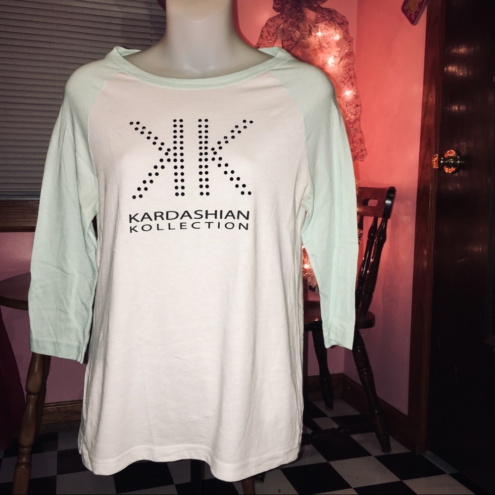 LIKE NEW Y2K Kardashian Kollection Baseball Raglan Top